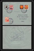 2692 France N°758/58 SERIE BLASON TOUVET ISSERE 23/3/1947 Lettre (cover) Affranchissement Composé Mixte Pour Castres Tar - 1941-66 Wapenschilden