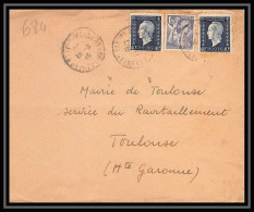 2257 Lettre (cover) N°684 Dulac Iris Affranchissement Mixte Pour Toulouse Haute-Garonne 1946  - 1944-45 Marianne De Dulac