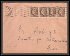 2262 Lettre (cover) N°681 Mazelin Bande De 4 20/06/1960 Tardif Pour Castelnaudary Aude  - 1944-45 Marianne De Dulac