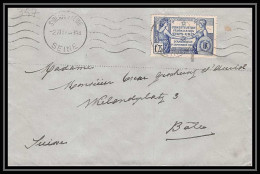 1878 Lettre (cover) N°357 Construction Des Etats Unis Seul Pour Bale Suisse (Swiss) 1937  - 1921-1960: Période Moderne