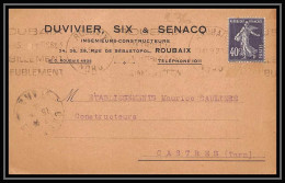 1687 Carte Postale (postcard) N°236 Semeuse Roulette Seul Pour Castres Tarn 1929  - 1921-1960: Moderne