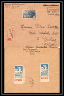 1662 Seul Sur Lettre (cover) N°232 Orphelins De Guerre + Vignette Tuberculeux Pour Aof Dakar Senegal 1932  - Brieven En Documenten