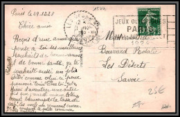 1544 Oblitération Jeux Olympiques Olympics Games Paris 1924 France Carte Postale Postcard Pour Les Deserts Savoie 73230 - 1921-1960: Modern Tijdperk