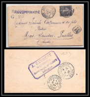 1473 Lettre (cover) N°142 Type Semeuse 14/02/08 Béziers Hérault Recommandé Seul Pour Mas-Saintes-Puelles  - 1877-1920: Période Semi Moderne
