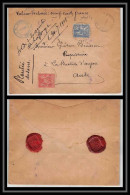 1406 Lettre (cover) Valeur Déclarée N°104 Type Sage + Mouchon 1904 Pour Abastide-d'Anjou Aude Cachet De Cire  - 1877-1920: Semi-moderne Periode