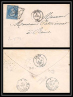 1234 LSC Lettre (cover) N°22 GC 85 AMIENS 07/06/1865 Convoyeur STRASBOURG Pour Reims Marne Napoléon 3  - Railway Post