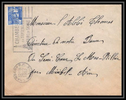 5256 N°886 Marianne De Gandon 1952 Savoie CHAMBERY Pour L'Abbé Thomas Miribel Ain Lettre (cover) - 1945-54 Marianne Of Gandon