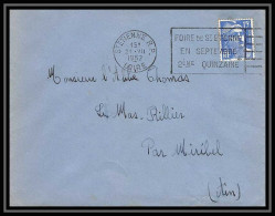 5184 N°886 Marianne De Gandon 1952 Loire Saint Etienne Pour L'Abbé Thomas Miribel Ain Lettre (cover) - 1945-54 Marianne Of Gandon