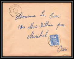 5207 N°886 Marianne De Gandon 1952 MOSELLE NILVANGE Pour L'Abbé Thomas Miribel Ain Lettre (cover) - 1945-54 Marianne Of Gandon