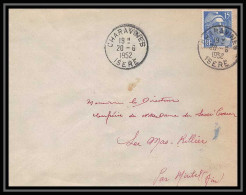 5172 N°886 Marianne De Gandon 1952 Isère CHARAVINES Pour L'Abbé Thomas Miribel Ain Lettre (cover) - 1945-54 Marianne De Gandon