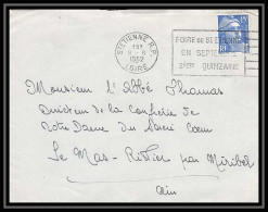 5116 N°886 Marianne De Gandon 1952 Loire Saint Etienne Pour L'Abbé Thomas Miribel Ain Lettre (cover) - 1945-54 Marianne De Gandon