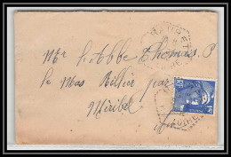 5073 N°886 Marianne De Gandon 1952 Haute-Loire Cachet Perlé Pour L'Abbé Thomas Miribel Ain Lettre (cover) - 1945-54 Marianne De Gandon