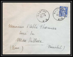 5058 N°886 Marianne De Gandon 1951 Ain Nantua Pour L'Abbé Thomas Miribel Ain Lettre (cover) - 1945-54 Marianne De Gandon