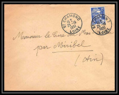 5054 N°886 Marianne De Gandon 1951 Loire ST CHAMOND Pour L'Abbé Thomas Miribel Ain Lettre (cover) - 1945-54 Marianne De Gandon