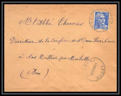 5046 N°886 Marianne De Gandon 1952 Rhône Lyon Pour L'Abbé Thomas Miribel Ain Lettre (cover) - 1945-54 Marianne Of Gandon