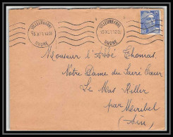 5032 N°886 Marianne De Gandon 1951 Rhône VILLEUBANNE Pour L'Abbé Thomas Miribel Ain Lettre (cover) - 1945-54 Marianne (Gandon)