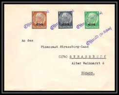 4922/ Allemagne (germany) France Lettre (cover) Hildelburg Pour Strasbourg Griffe Surcharge 1941 - WW II
