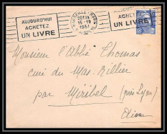 5035 N°886 Marianne De Gandon 1951 Marseille Gare Pour L'Abbé Thomas Miribel Ain Lettre (cover) - 1945-54 Marianne De Gandon
