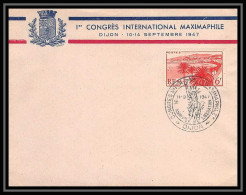 4820/ France Lettre (cover) N°777 Cannes Congrès Maximaphile 1947 Commémoratif  - Bolli Commemorativi