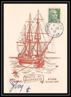 4818/ France Lettre (cover) Commémoratif FLAMMAC Dijon 4/10/1947 Bateau (boat-SHIP)  - Poste Maritime