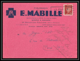 4782/ France Lettre (cover) N°515 Pétain E Mabille Paris 1943  - 1921-1960: Modern Tijdperk