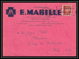 4781/ France Lettre (cover) N°515 Pétain E Mabille Paris 1943  - 1921-1960: Modern Period