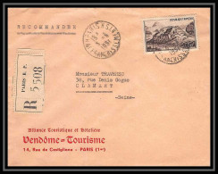 4776/ France Lettre (cover) Recommandé N°843 Mont Gerbier De Jonc Paris Cpour Clamart 1951  - 1921-1960: Modern Tijdperk