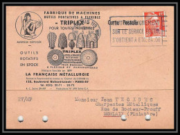 4768/ France Lettre (cover) N°885 Gandon Triplex Paris Pour Morlais 1952  - 1921-1960: Modern Tijdperk