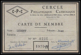 4720/ France Carte Cercle Philatélique Catholique 1976  - 1921-1960: Modern Period