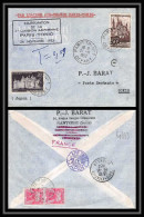4693/ France Lettre (cover) N°917 924 Chambord Liaison Aérienne Paris Tokyo 24/11/1952 Taxé Aviation - Premiers Vols
