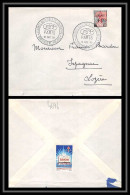 4696/ France Lettre N°1229 Sinistrés De Frejus PARIS PTT 1959 Journée De Solidarité Ispagnac Lozère Commémoratif  - Bolli Commemorativi