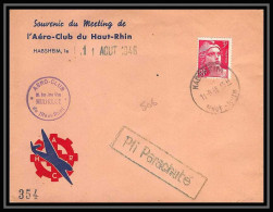 4666/ France Lettre (cover) Aeroclun Du Haur Rhin Pli Parachuté 1946 Mulhouse TTB Aviation - 1960-.... Brieven & Documenten