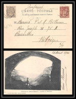 4574 France N°88 Sage + 107 Carte Postale Grotte De Baume Convoyeur Ambérieux à Besancon Affranchissement Composé Mixte  - Poste Ferroviaire