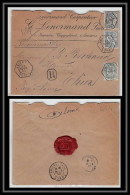 4544 France Lettre N°111 + 127 Mouchon 55c Recommandé Amiens Somme Thiers Puy De Dome 1903 Cachet De Cire Recette - 1877-1920: Période Semi Moderne