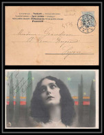 4576 France Lettre N°111 Blanc Grand Cachet Carte Postale 232 1905 Lyon - 1877-1920: Période Semi Moderne