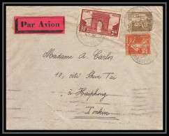 4435 France Lettre (cover) Poste Aérienne N°256 287 Paix 3f50 Indochine Coloniale Haiphong Tonkin 1933 Aviation - 1960-.... Briefe & Dokumente