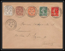 4367 France Lettre (cover) Affranchissement Composé Mixte Blanc Semeuse Versailles 1919 - Brieven En Documenten