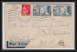 4300 France Lettre (cover) N°336 Exposition De Paris Par Avion Taxe Rochefort Sur Mer Charente Cote D'ivoire 1937 - 1960-.... Covers & Documents