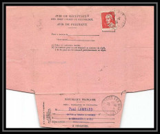 4304 France Lettre (cover) N°306 Jacques Callot Seul Sur Lettre Avis De Reception Les Mureaux 18/1/1936 - 1921-1960: Moderne