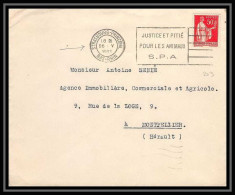 4216 France Lettre (cover) N°283 Paix Strasbourg Principal Pour Montpellier Herault 26/5/1933 - 1921-1960: Modern Period