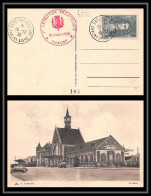 4226 France Lettre (cover) N°397 La Fontaine EXPOSITION PHILATELIQUE Chauny 16/10/1938 Carte Postale - Gedenkstempels