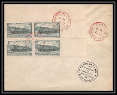 4168 France Lettre (cover) N°339 Train Chemin De Fer Bloc 4 Cachet Rouge Foire De Lyon 1937 - Covers & Documents