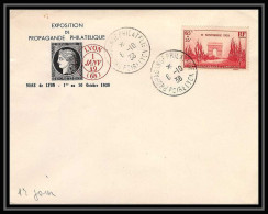 4138 France Lettre (cover) N°403 Arc De Triomphe Fdc Premier Jour 8/10/1938 + Propagande Philatelique Lyon 1849 - ....-1949