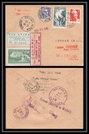 4112 France Lettre (cover) Festival De Cannes Movie Vignette Journée De L'air 1946 Pour Hollywood Cinema Usa - Covers & Documents