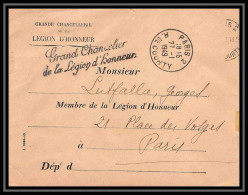 3971 France Lettre (cover) GRAND CHANCELIER DE LA LEGION D'HONNEUR Lutffala - 1921-1960: Moderne