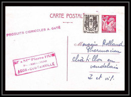 3951 Entier Postal Carte Iris 2f40 Produits Cidricoles Gaté - Cartes Postales Types Et TSC (avant 1995)