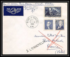 3888 France Lettre (cover) 1ER VOL DU 11/4/1960 DE PARIS POUR ROME ITALIE Alitalia - 1960-.... Covers & Documents