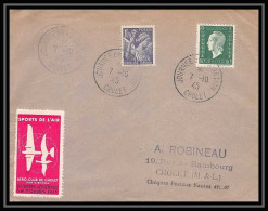 3864 France Lettre (cover) Dulac Journees Aeriennes 7/10/1945 Cholet - 1960-.... Lettres & Documents