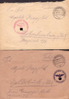 604379 | 2 Feldpostbriefe, FP. Nr 24464, Kanalwachabteilung Brunsbüttelkoog, Nord Ostsee Kanal | Hanerau-Hademarschen (W - Feldpost 2a Guerra Mondiale