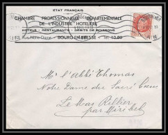 6147/ France Lettre (cover) N°517 Pétain 1943 Bourg En Bresse Krag Pour Miribel AIN (abbé Thomas) - 1941-42 Pétain